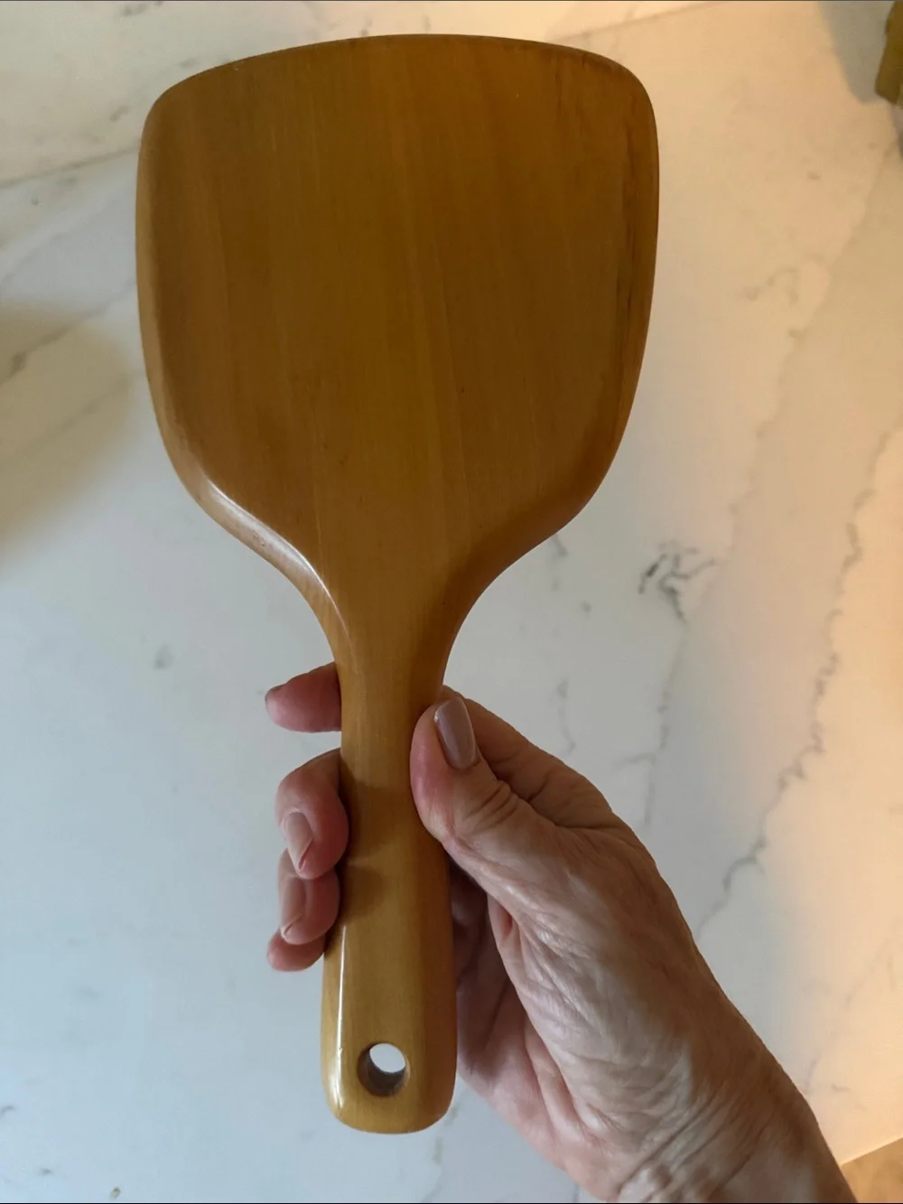 Vintage Body Image Wooden Hand Mirror